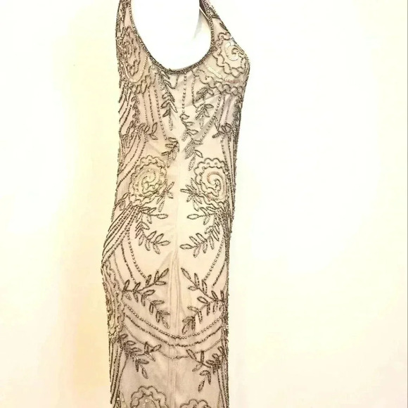 PRELUDE 💯 Rayon Beaded Sequin Evening Dress Size 4 - Picture 5 of 14